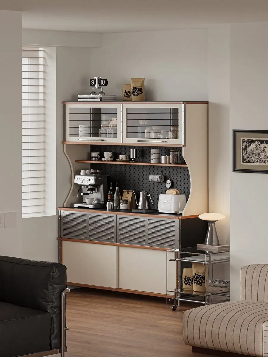 Three-quarter kitchen view of the broad coffee hutch
