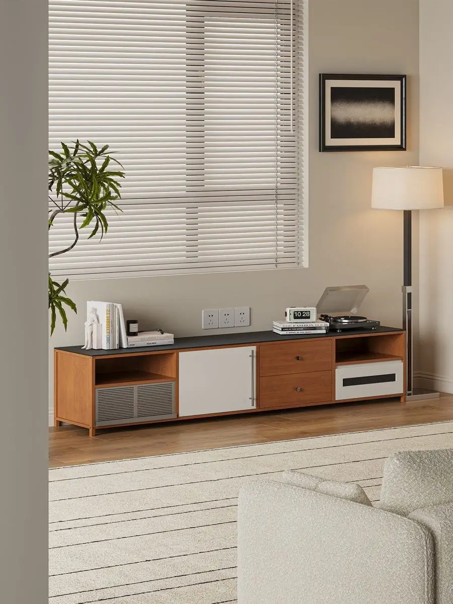 Final lifestyle perspective of the long low cabinet