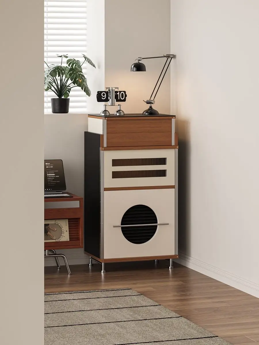 Final material and silhouette study of the cabinet
