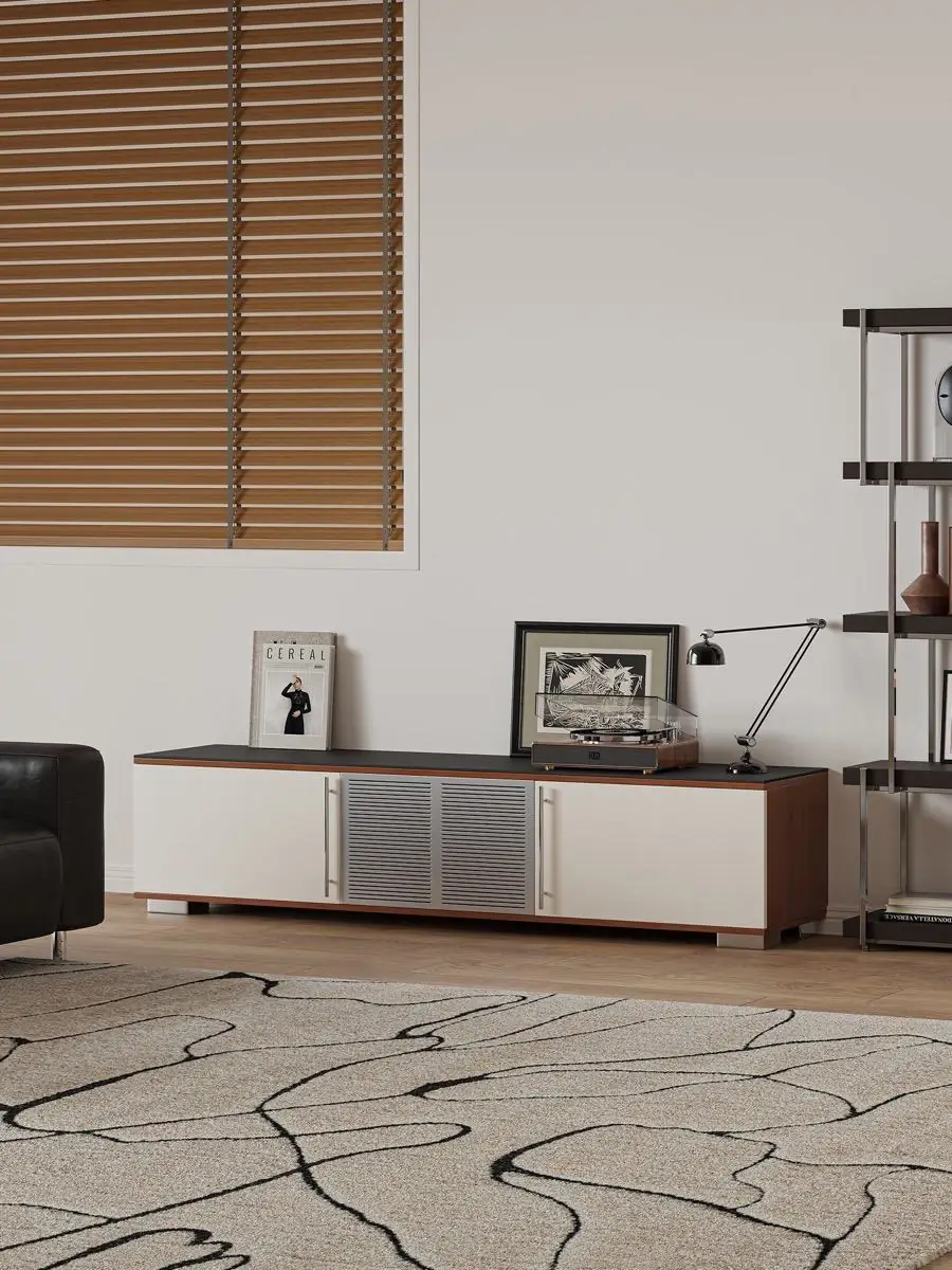 Alternate lighting study of the segmented media console