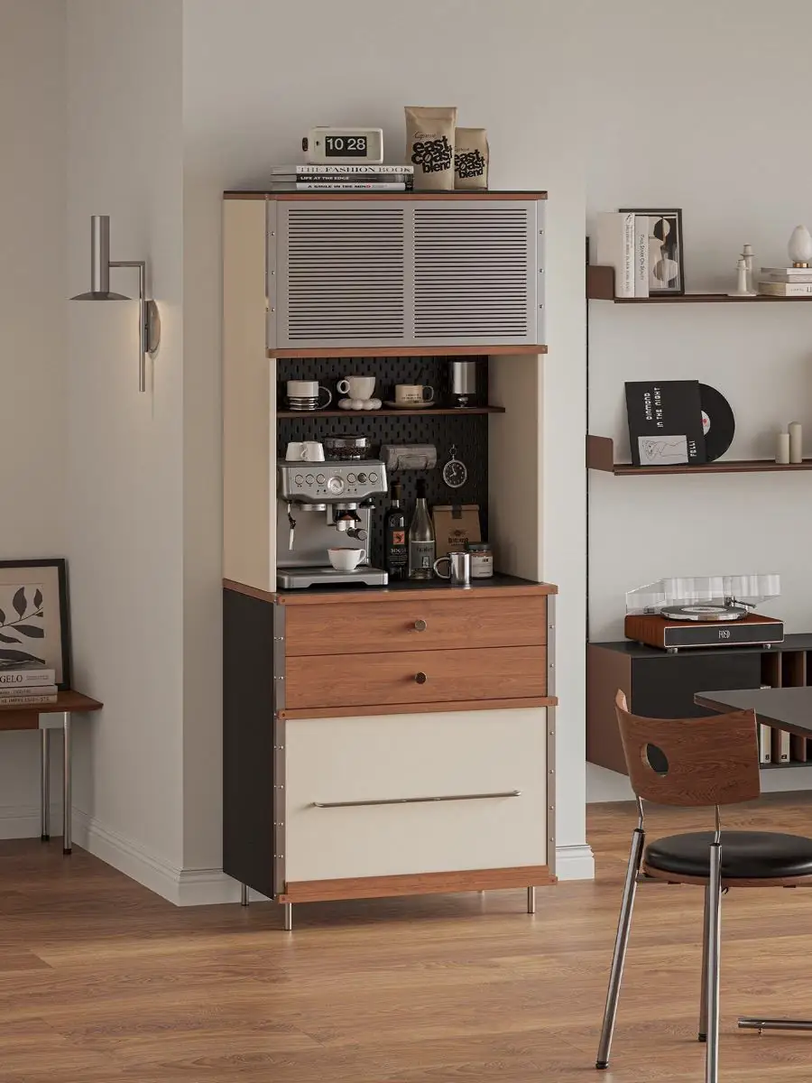 Coffee machine staged inside the central preparation bay
